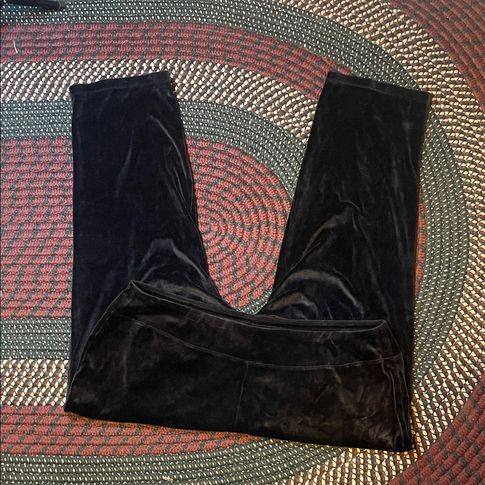 Talbots Plus Size Black Velour Soft‎ Leggings Size 3X